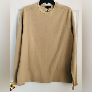 Banana Republic Textured Double Knit Crew Neck Men's Beige Sweater Small New ps2